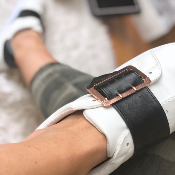 2 Tone Buckle Sneakers - Picture 4 of 7